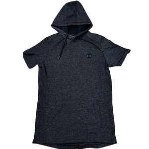 Under Armour Rival Fleece Short Sleeve‎ Hoodie Mens Medium Gray Gym Training